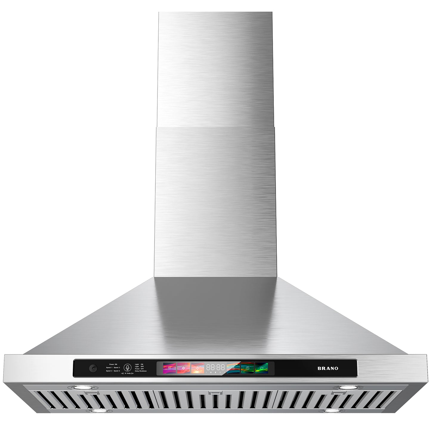 BRANO 30 inch Stainless Steel Range Hood with LED Light-(TW03S-30)