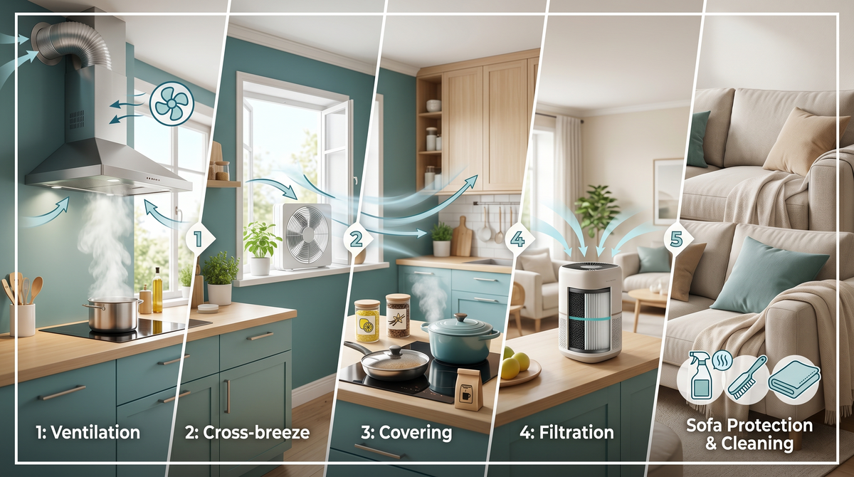 5 Tips to Stop Cooking Smells from Reaching the Sofa