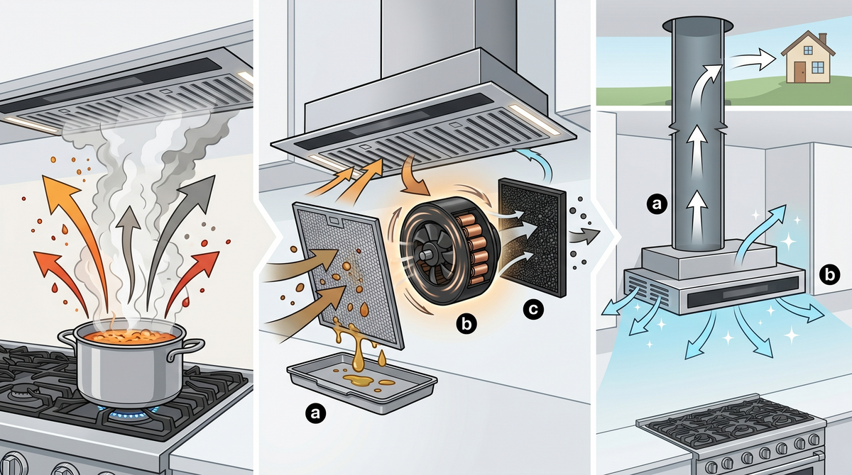 How does a range hood work？