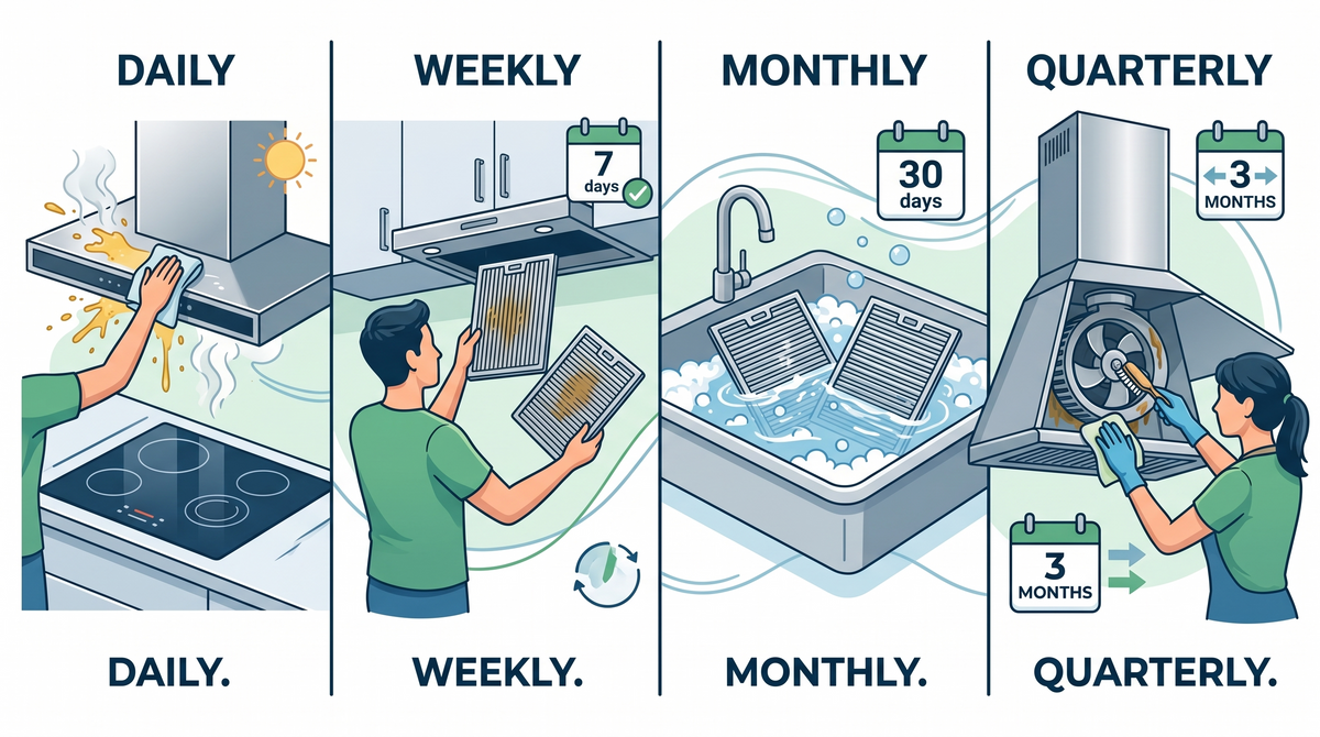 How often should you clean your range hood?