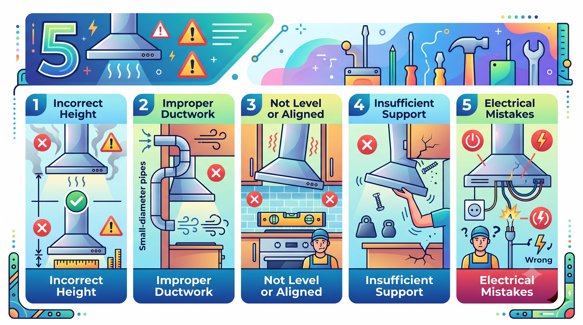 Top 5 Mistakes When Installing Under-Cabinet Hoods