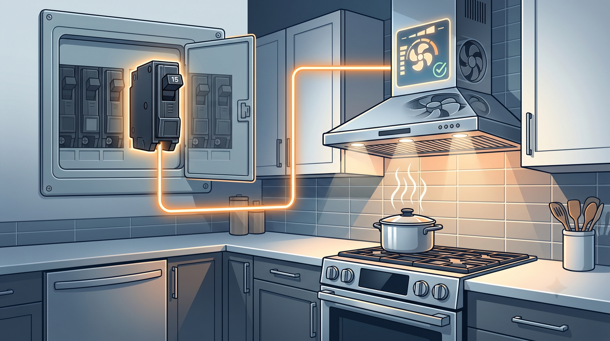 What amp breaker does standard residential range hood need?