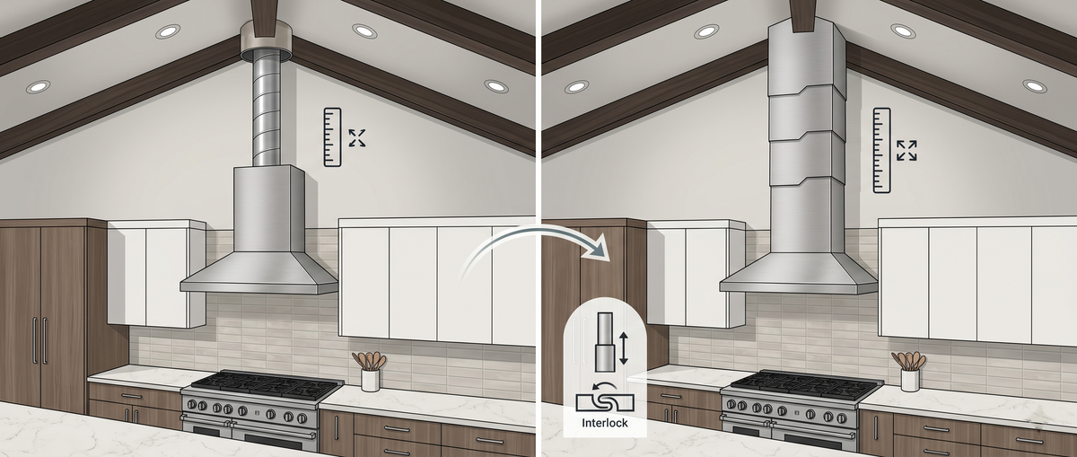 What is chimney extension cover for range hood?