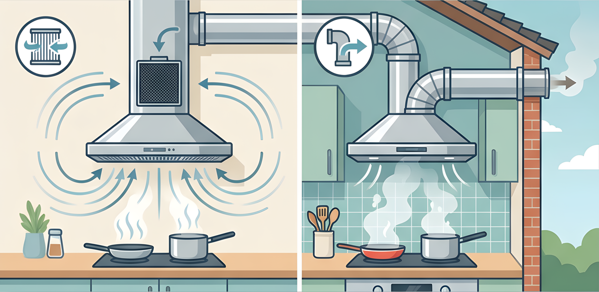 Ductless VS Ducted Range Hood
