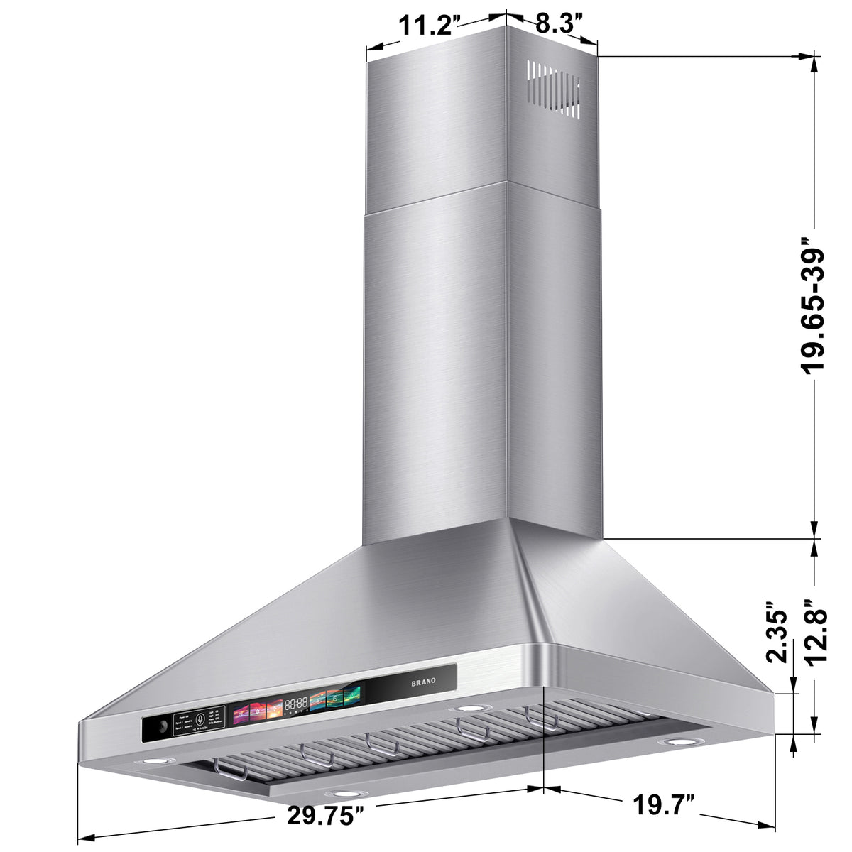 Ductless Wall Mount Range Hood With Voice Control - TSR07B