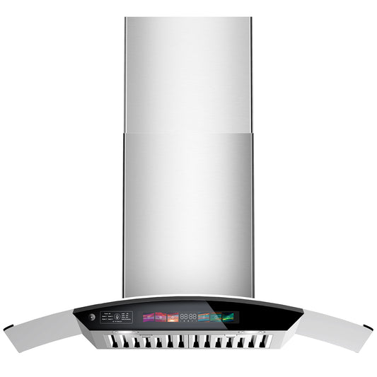 BRANO 30" Wall Mount 900 CFM with Voice/Gesture/Touch Ctrl Stainless-Steel Range Hood (GS01S-V30/36)