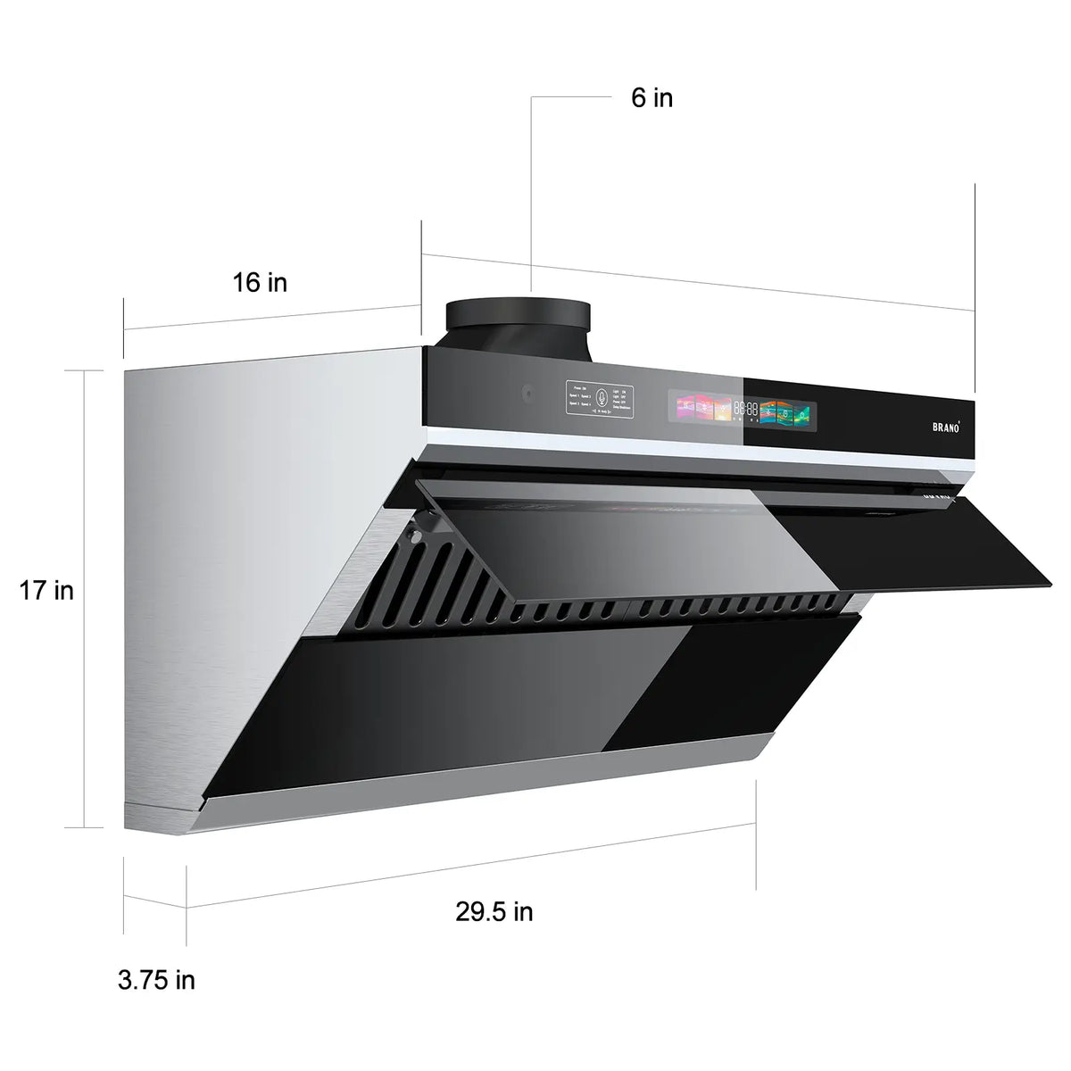 30 Inch Recirculating Under Cabinet Range Hoods (GXEA-T06-30) - Brano
