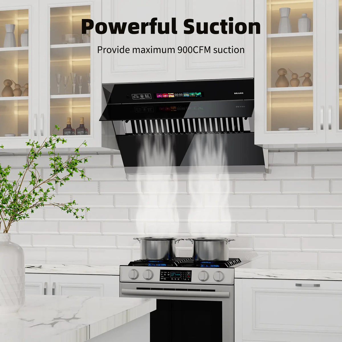 36 Inch Under Cabinet Range Hood With Touch Control (GXEA-T05-36) - Brano