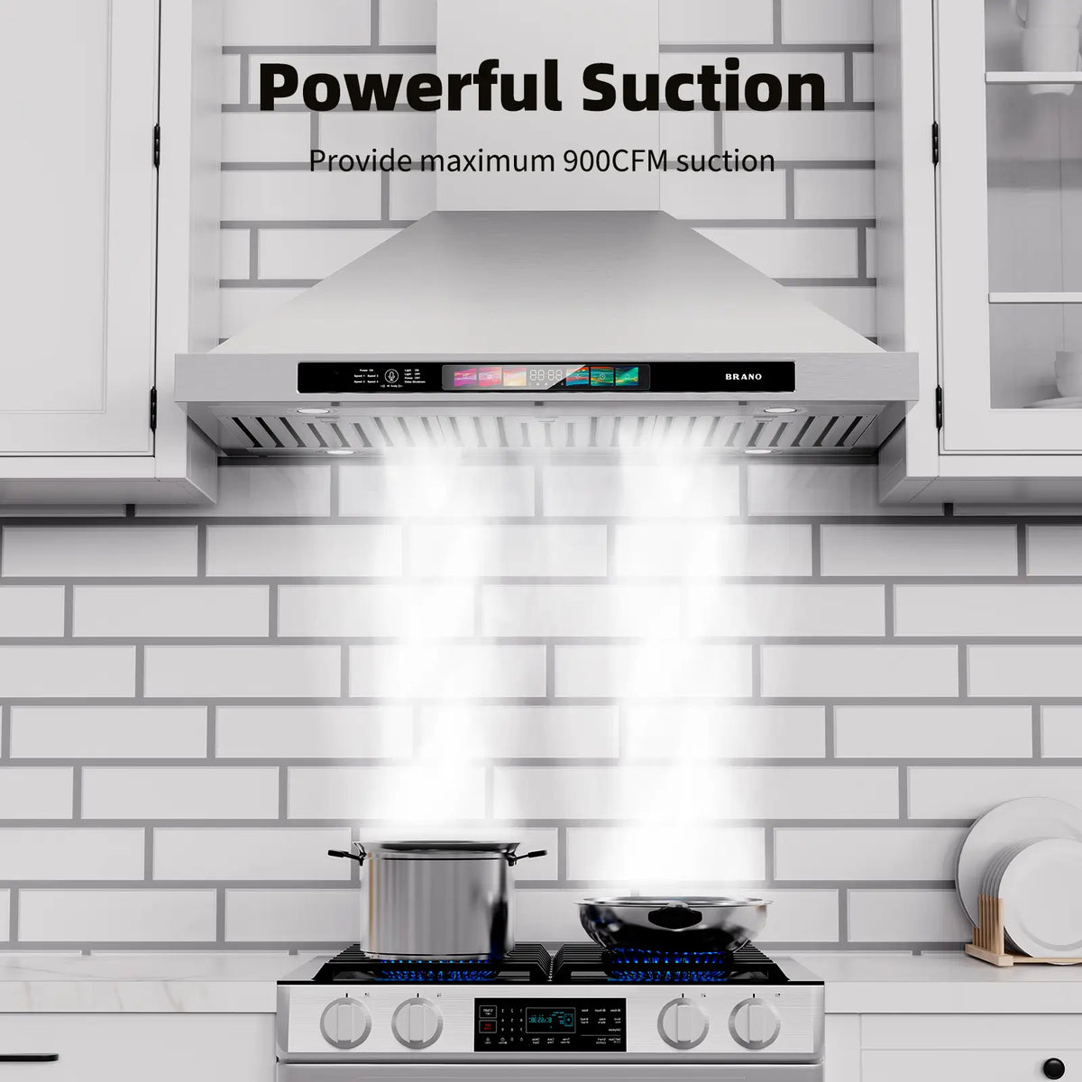 30 Inch Convertible Wall Mounted Stove Hood (TW03S-V30) - Brano