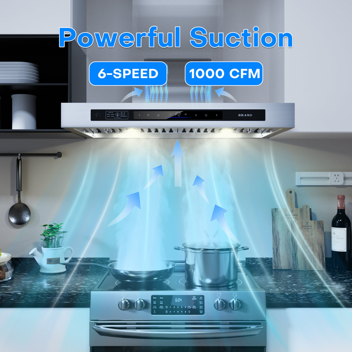 Ductless Wall Mounted Range Hoods For DC Motor - DC05B