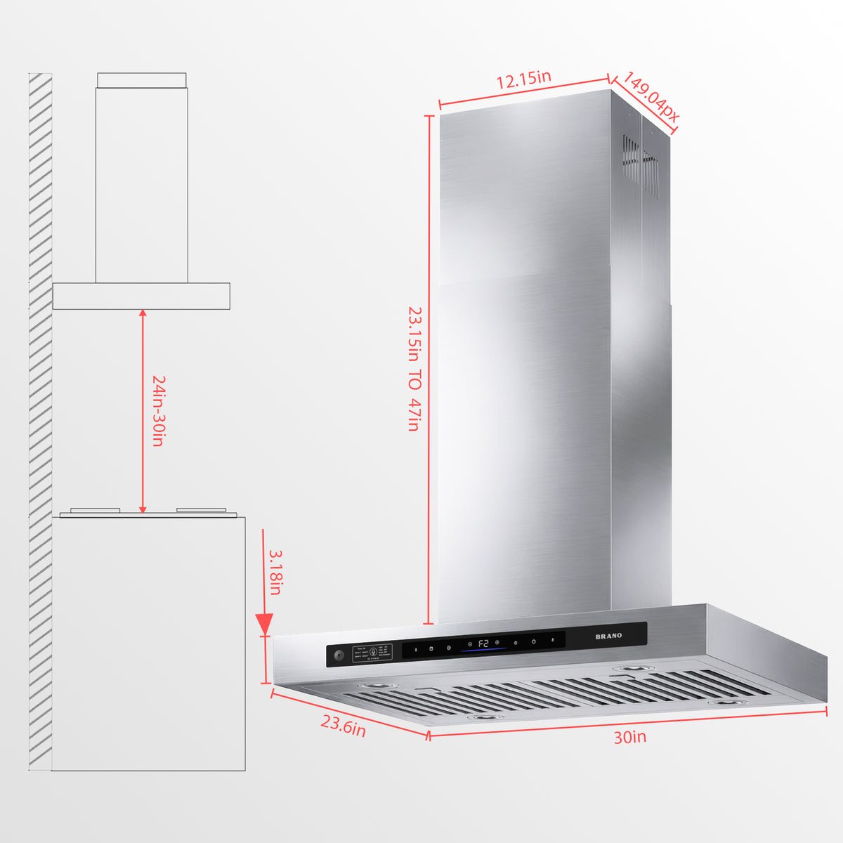 900 CFM Ductless Island Exhaust Hood - SL21S