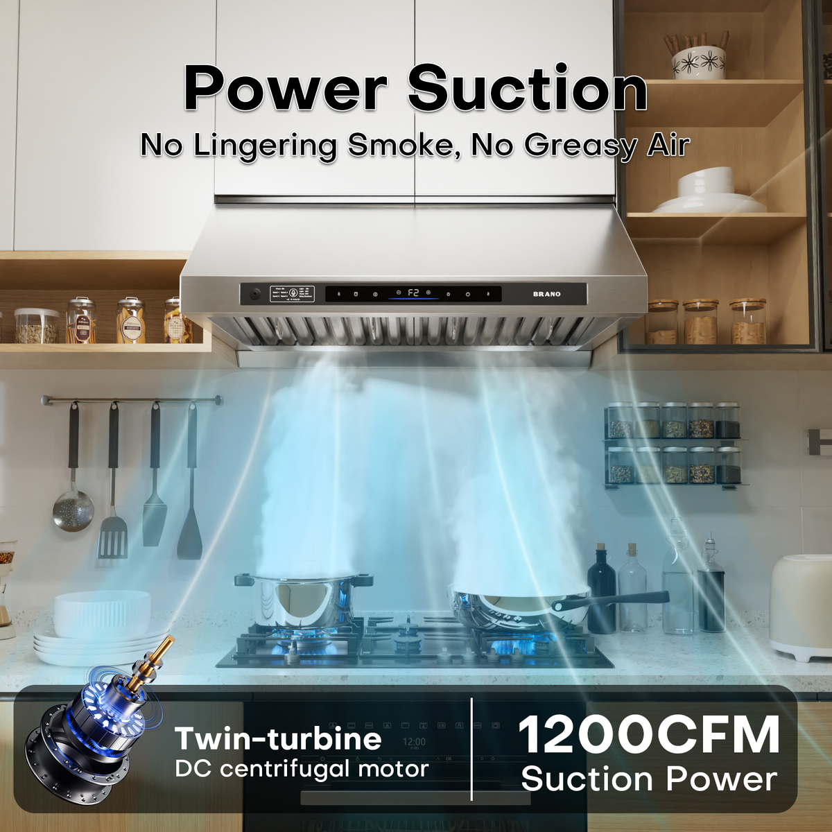 Ducted DC Motor Under Cabinet Range Hood - UCE16