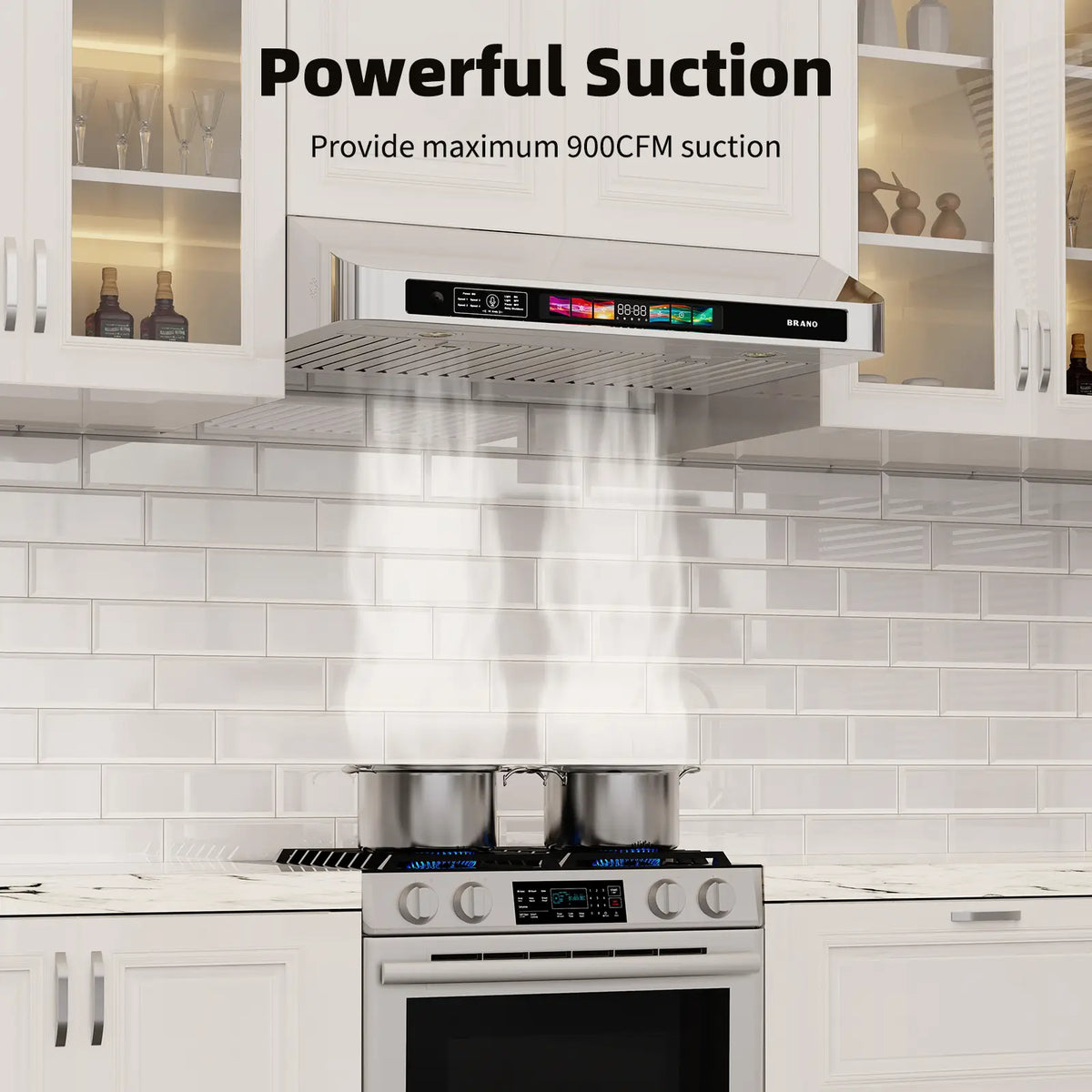 36 Inch Ducted Under Cabinet Range Hood (GXEA-197C-36) - Brano