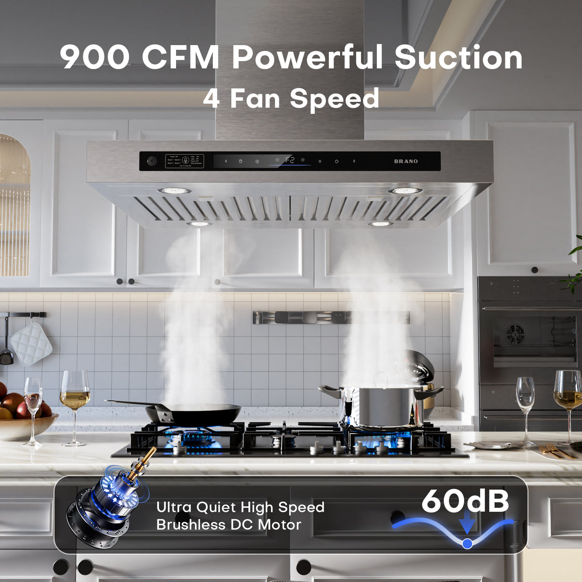 900 CFM Ductless Island Exhaust Hood - SL21S