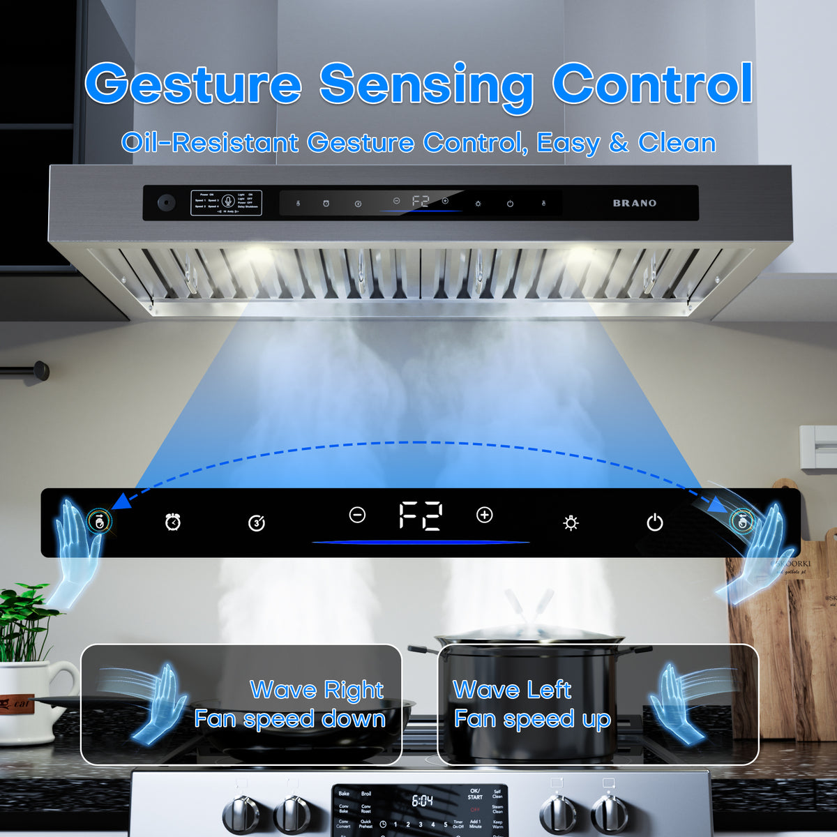 Ductless Wall Mounted Range Hoods For DC Motor - DC05B