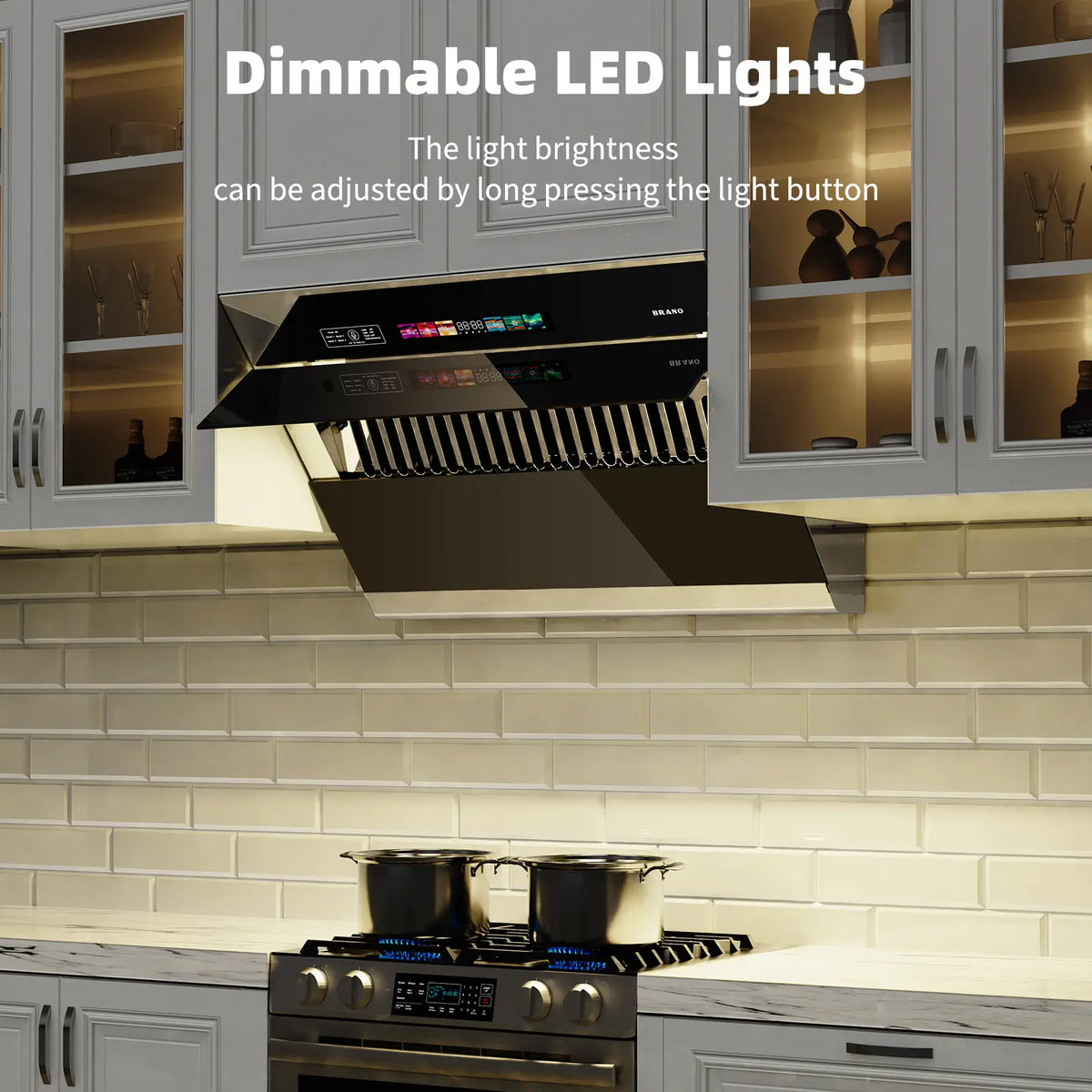 36 Inch Under Cabinet Range Hood With Touch Control (GXEA-T05-36) - Brano