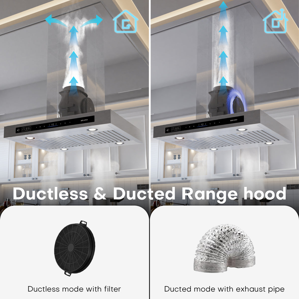 900 CFM Ductless Island Exhaust Hood - SL21S