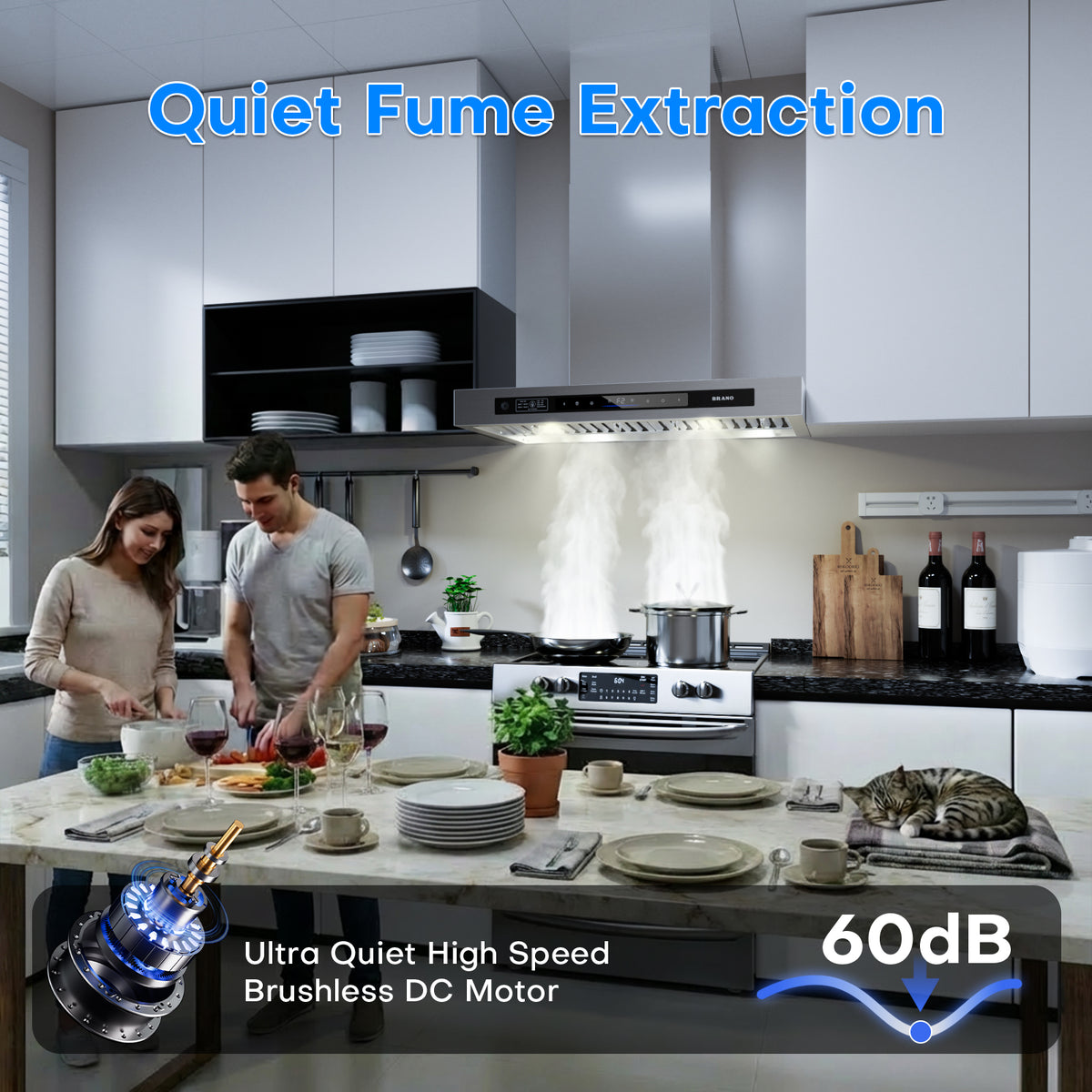 Ductless Wall Mounted Range Hoods For DC Motor - DC05B