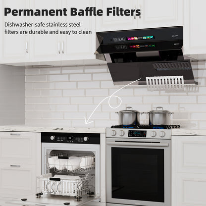 BRANO Side Suction Ventilation Under Cabinet Smart Kitchen Hood  (GXEA-T05-30)