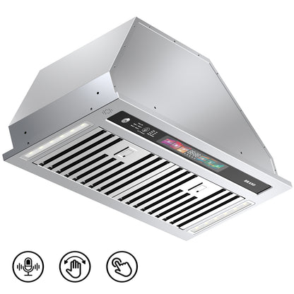 BRANO Ductless Built-in Range Hood Ventilation with Smart Controls (QRED-115C-30/36)