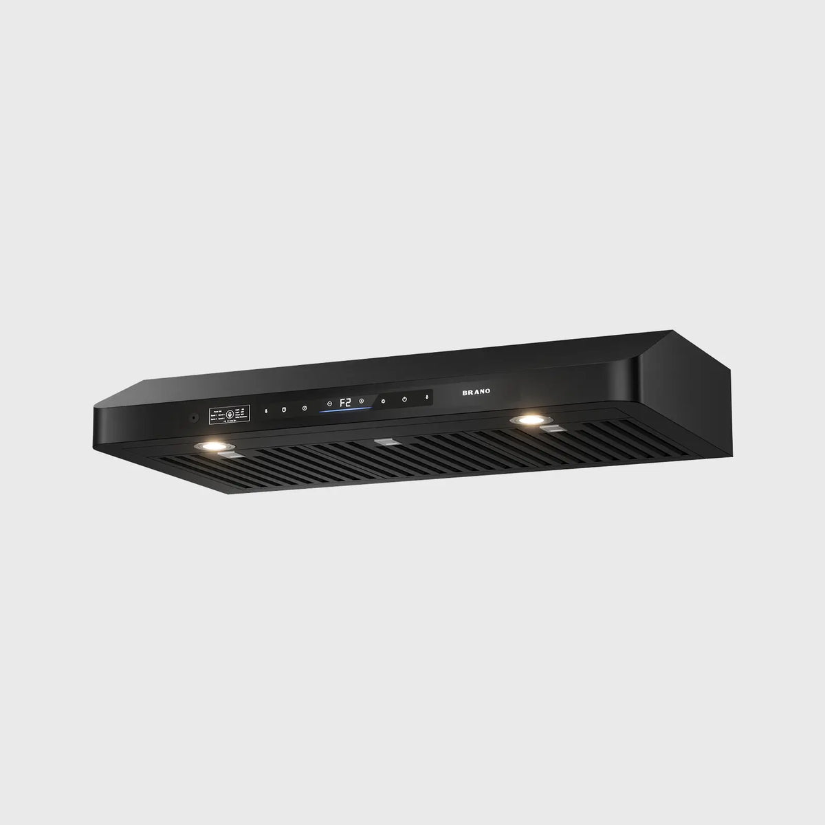 36 Inch Black Range Hoods Ducted With Stainless Steel (GXEA-197C-36-B) - Brano