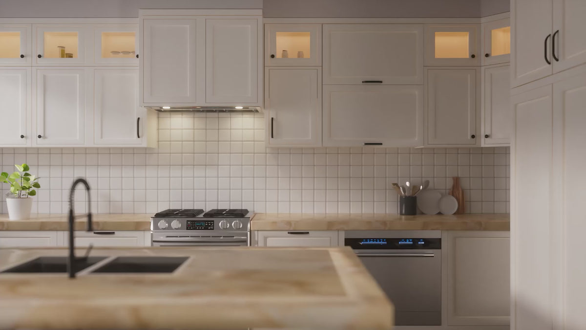 Load video: Silver Insert range hoods - Use Video